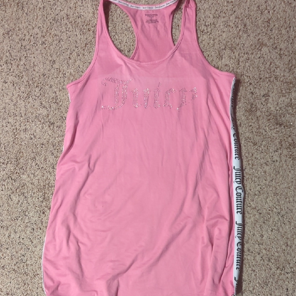 Juicy Couture Pink Tank Top with Rhinestone Logo Nightgown